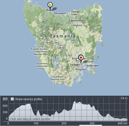 Burnie to Hobart